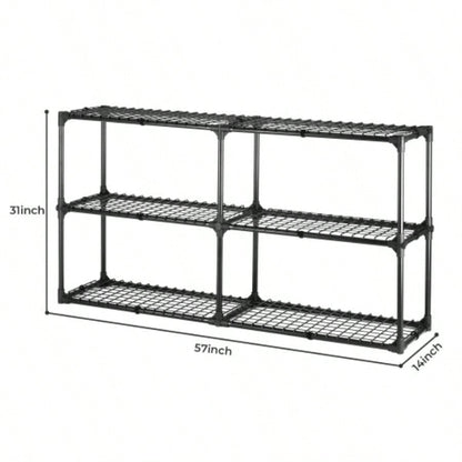 3 - SHELF WIRE RACK WITH COVER2PACK