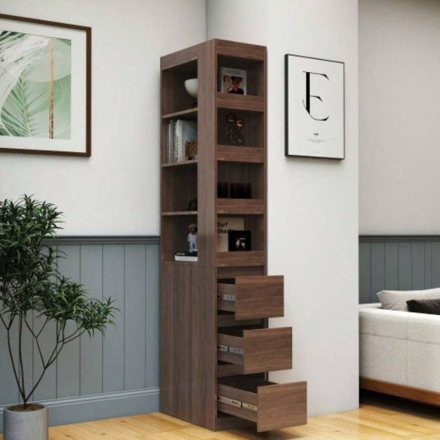 Tier multi - functional pull - out multi - tier storage Single - sided open shelf Kitchen, Living Room Narrow Spaces