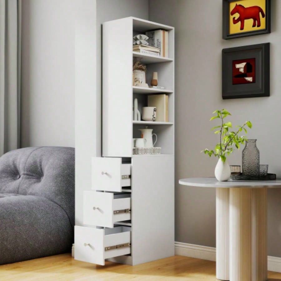 Tier multi - functional pull - out multi - tier storage Single - sided open shelf Kitchen, Living Room Narrow Spaces