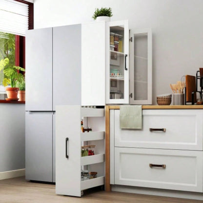 Tier multi - functional pull - out multi - tier storage Single - sided open shelf Kitchen, Living Room Narrow Spaces
