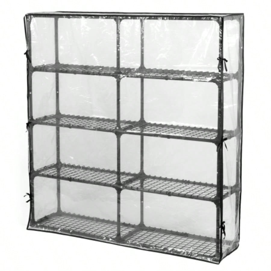 5 - SHELF WIRE RACK WITH COVER 2PACK