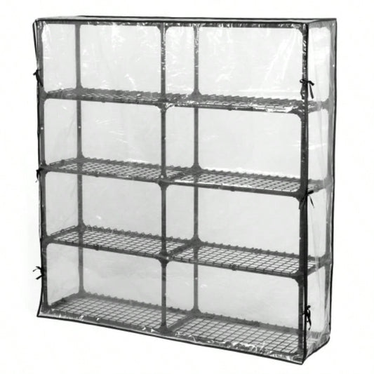 5 - SHELF WIRE RACK WITH COVER 2PACK