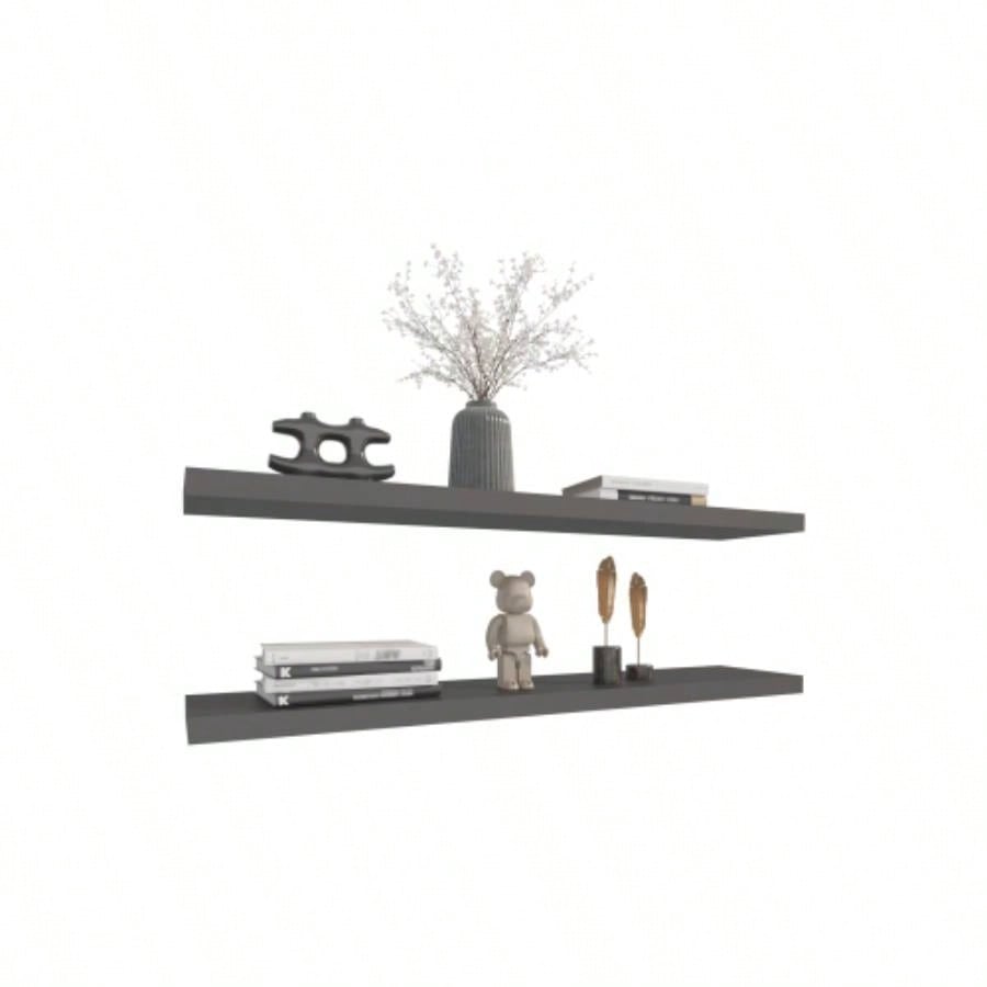 Floating Shelves 1.50 H, with 2 Shelf, Matt Gray