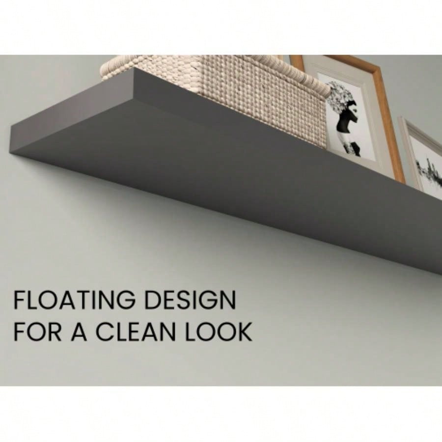 Floating Shelves 1.50 H, with 2 Shelf, Matt Gray