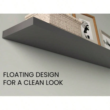 Floating Shelves 1.50 H, with 2 Shelf, Matt Gray