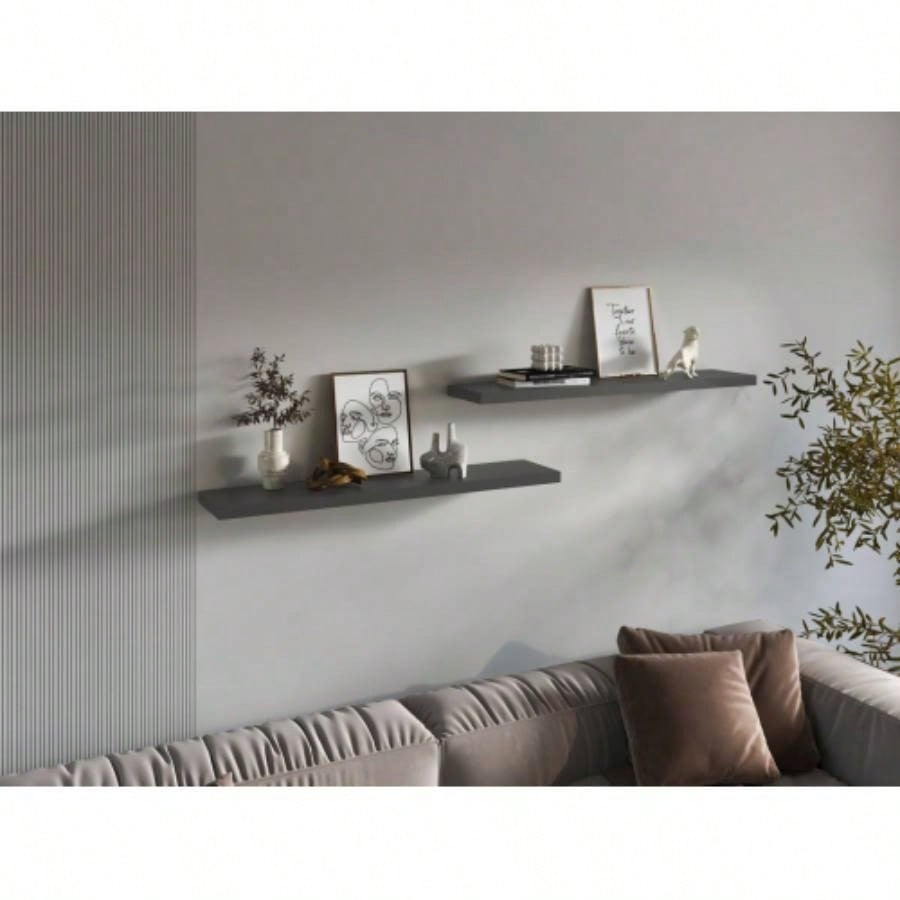 Floating Shelves 1.50 H, with 2 Shelf, Matt Gray