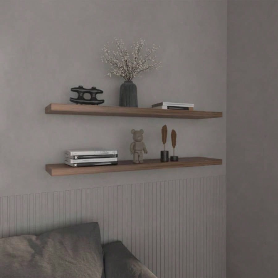 Floating Shelves 1.50 H, with 2 Shelf, Matt Gray