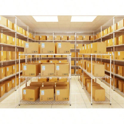2 Pack 3 Tier Shelf Wire Shelving Unit, 2P - 3TWL1848 - C - LKJ