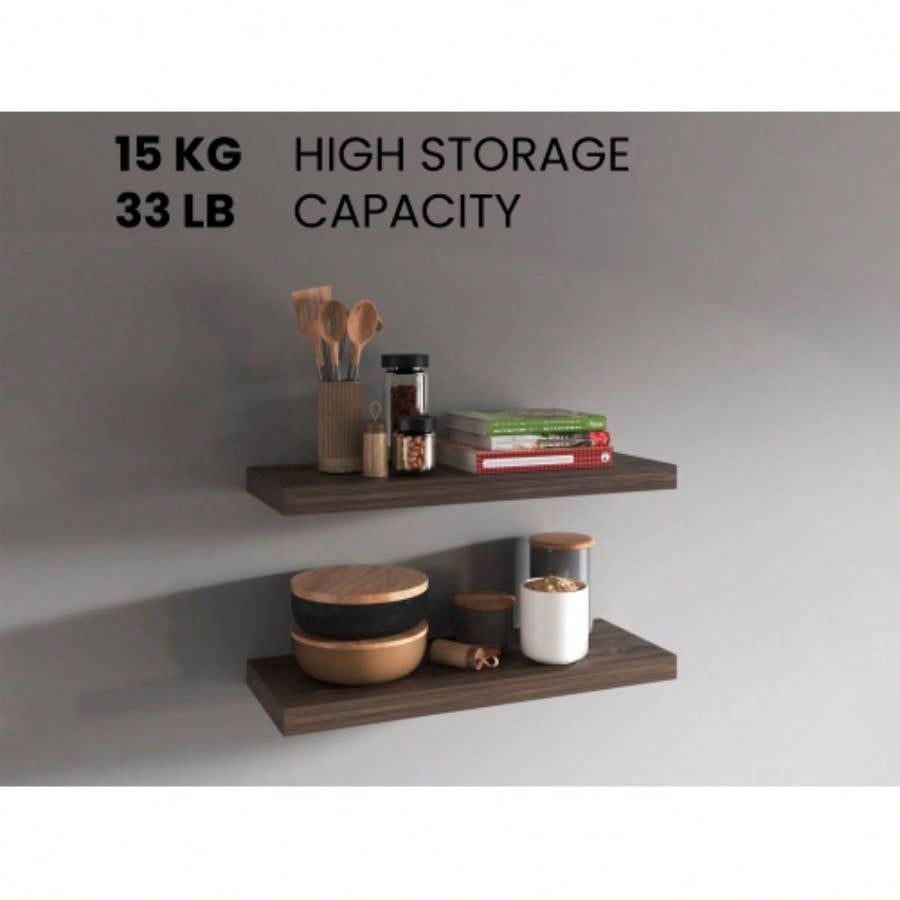 Floating Shelves 1.50 H, 2 Shelves, Walnut
