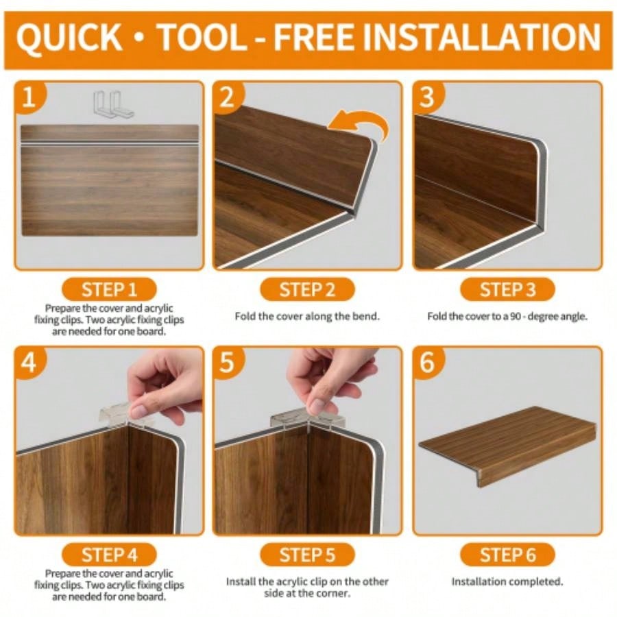 WALNUT Color 5 Pcs Wire Shelf Covers, Foamed PVC Wire Rack Covers Removable Closet Not Wood Pantry Shelves Cabinet Bathroom Kitchen Shelving Decoration