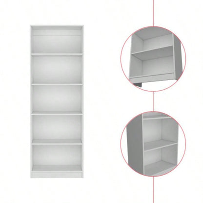 Bookcase 4 - Shelves Benzoni, Office, White