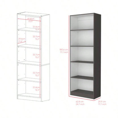 Bookcase 4 - Shelves Benzoni, Office, Matt Gray/ White