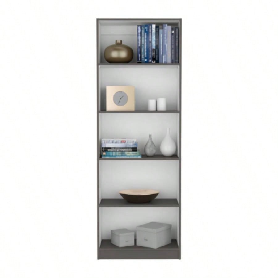 Bookcase 4 - Shelves Benzoni, Office, Matt Gray/ White