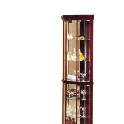Huxley Cherry Curio Cabinet Corner