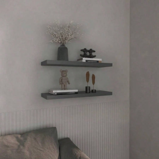 Floating Shelves 1.50 H, 2 Shelves, Matt Gray