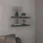 Floating Shelves 1.50 H, 2 Shelves, Matt Gray