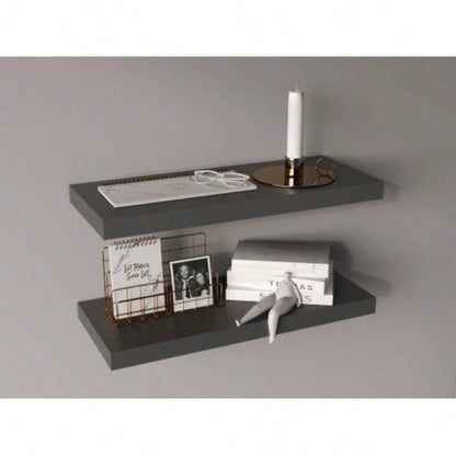 Floating Shelves 1.50 H, 2 Shelves, Matt Gray