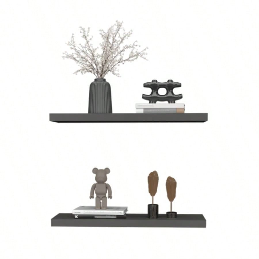 Floating Shelves 1.50 H, 2 Shelves, Matt Gray