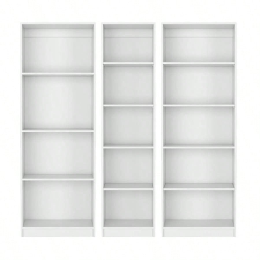 Tuin 3 Piece Living Room Set with 3 Bookcases, White
