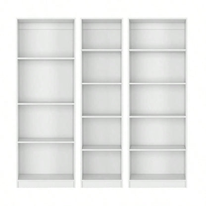 Tuin 3 Piece Living Room Set with 3 Bookcases, White