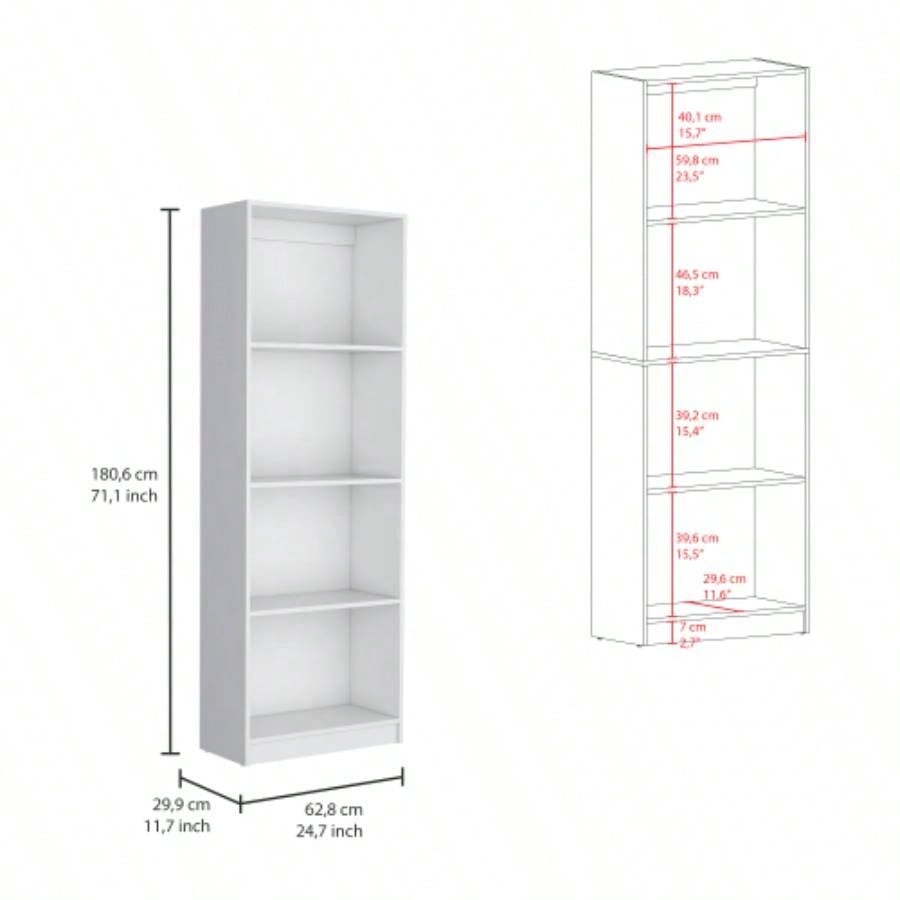 Tuin 3 Piece Living Room Set with 3 Bookcases, White