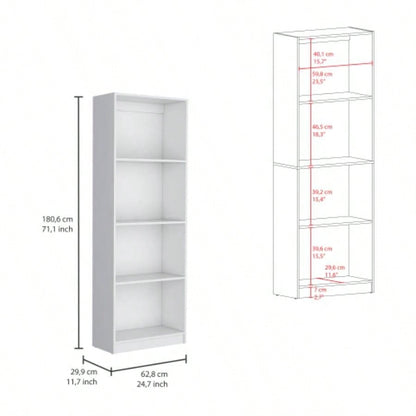 Tuin 3 Piece Living Room Set with 3 Bookcases, White