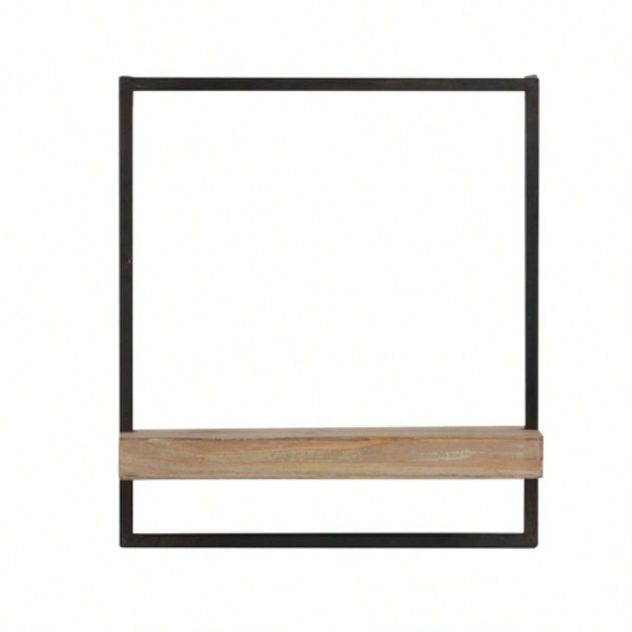 15. 5.9x 17. Iron and Wood Wall Shelf, Wall Hanging Decor, Home Decor Accent