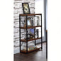 Weathered Oak Black Bookshelf