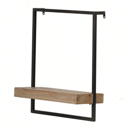 15. 5.9x 17. Iron and Wood Wall Shelf, Wall Hanging Decor, Home Decor Accent