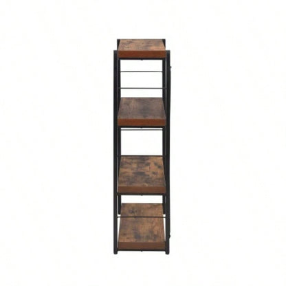 Weathered Oak Black Bookshelf