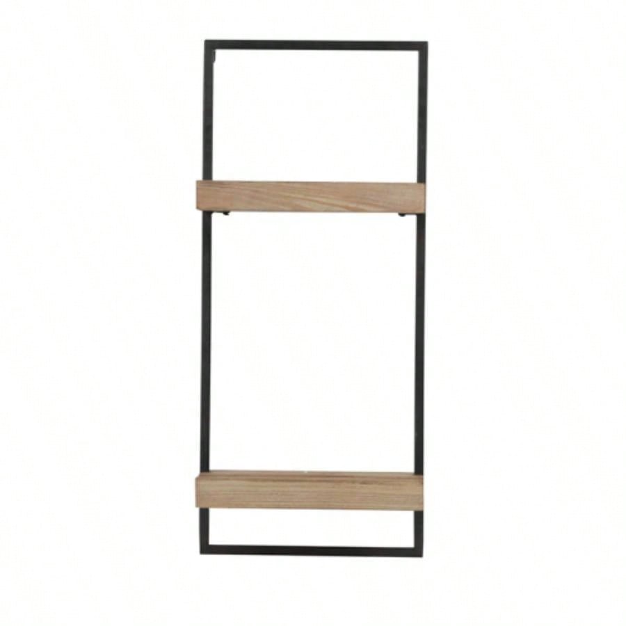 15. 5.9x 17. Iron and Wood Wall Shelf, Wall Hanging Decor, Home Decor Accent