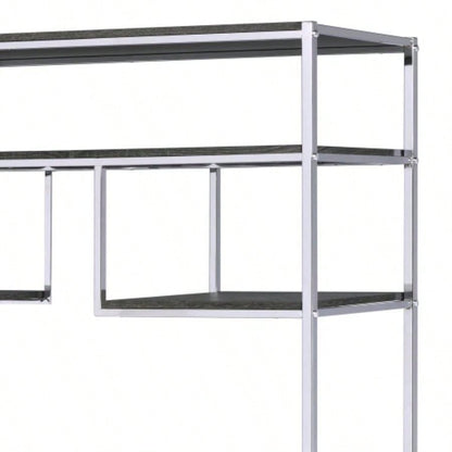 Vonara Rustic Gray Oak Bookshelf