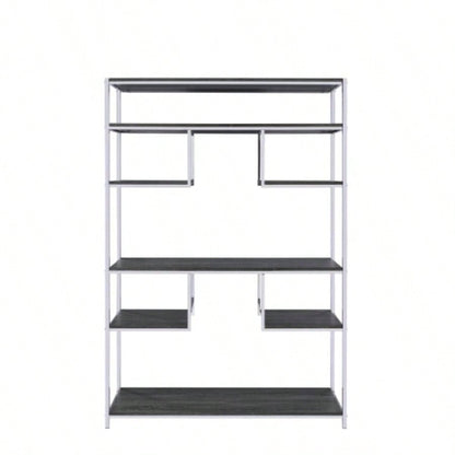 Vonara Rustic Gray Oak Bookshelf