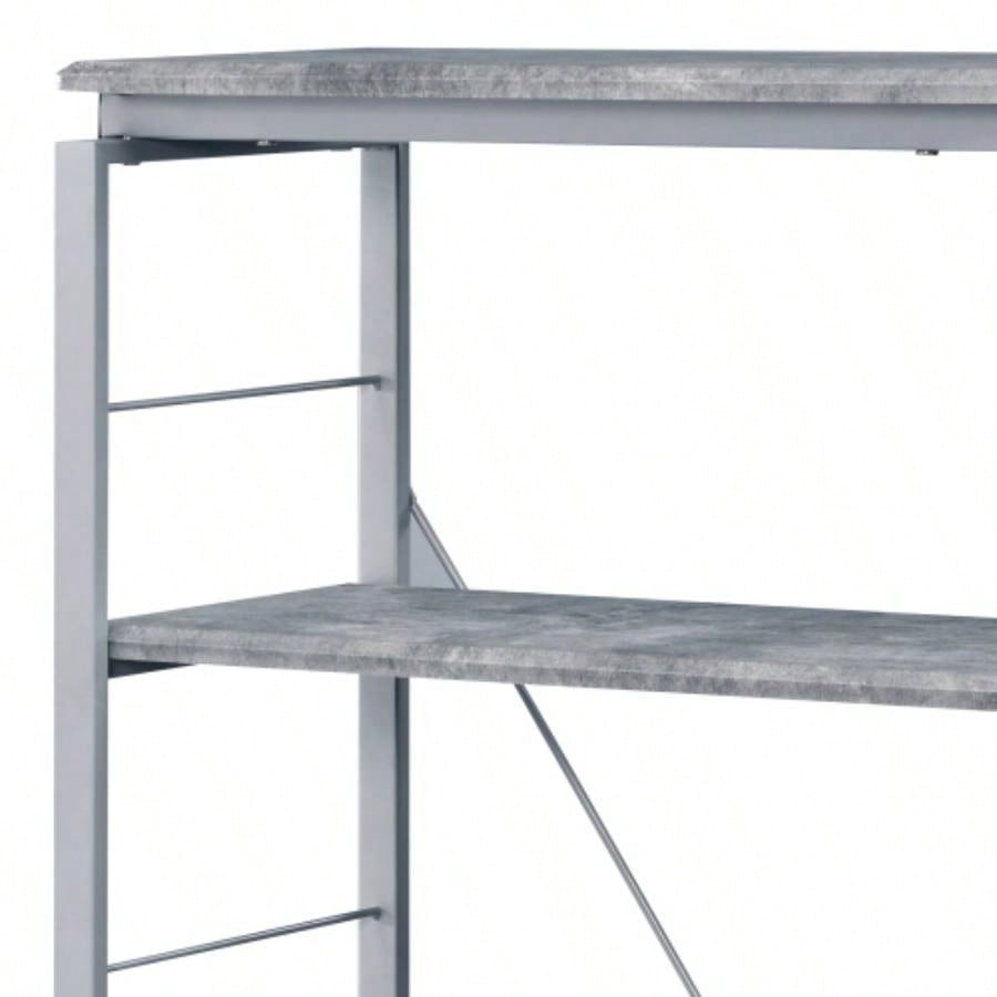 Jurgen Faux Concrete Silver Bookshelf
