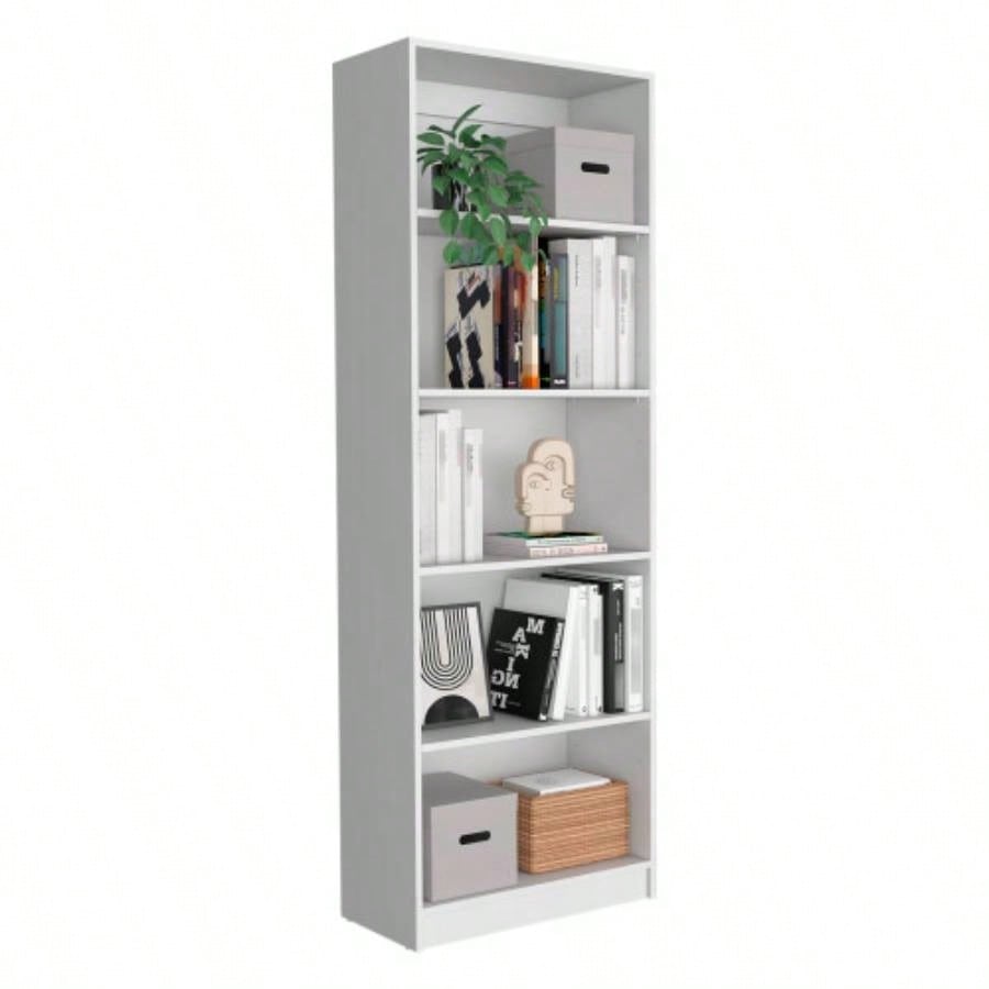 3 Piece Living Room Set with 3 Bookcases, White