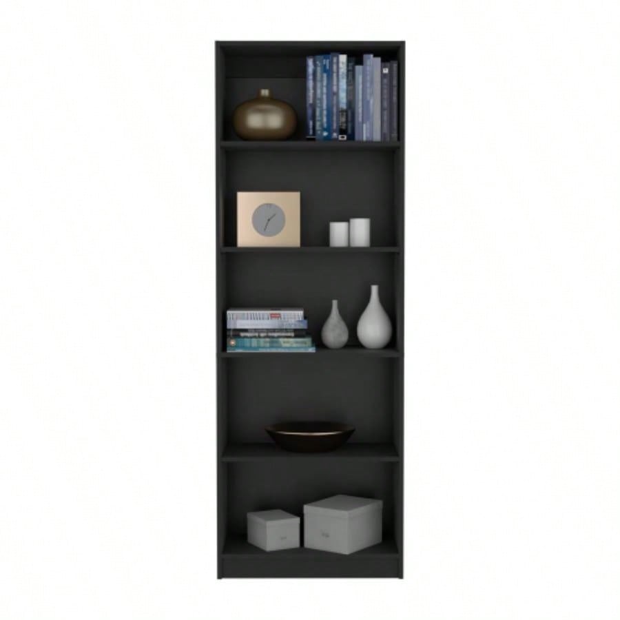 Bookcase 4 - Shelves Benzoni, Office, Black