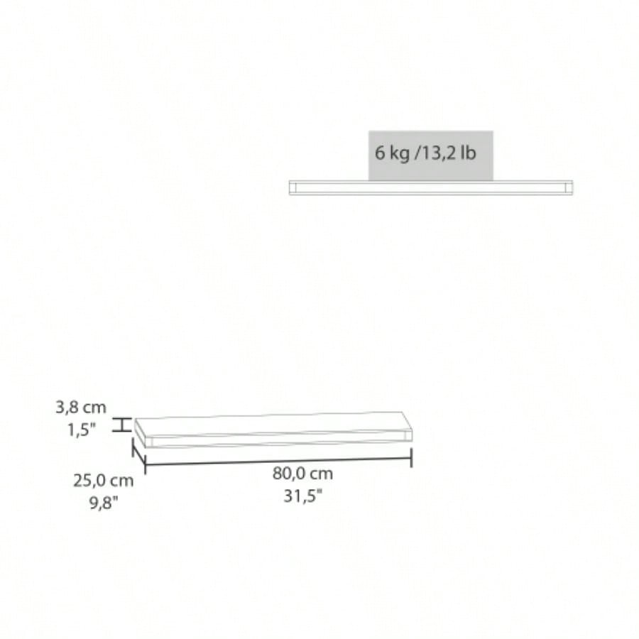 Floating Shelf, Living Room, Mahogany