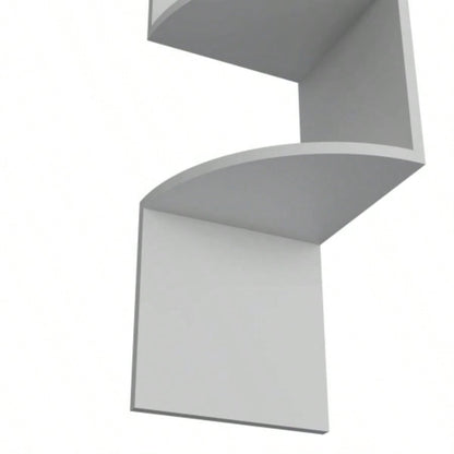 Roy Corner Floating Shelf, Modern 4 - Tier Display, White