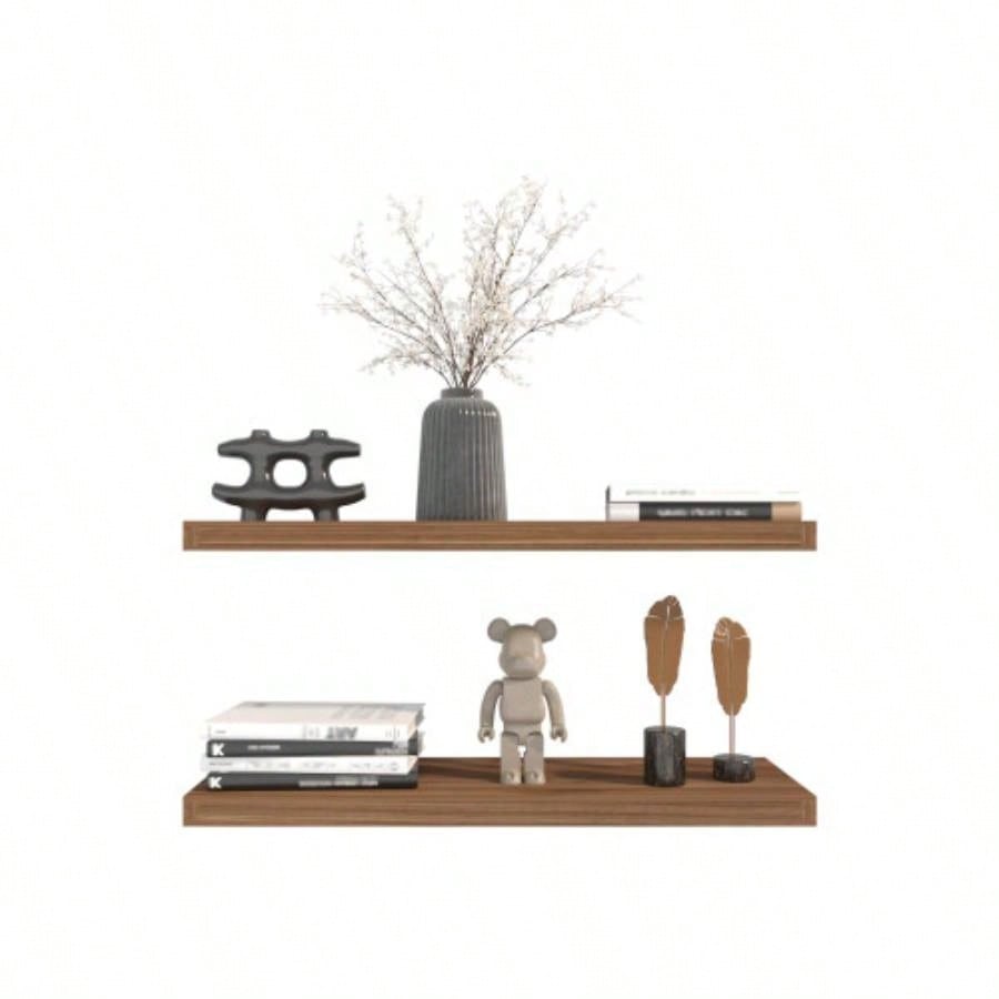 Floating Shelves 1.50 H, 2 Shelves, Mahogany