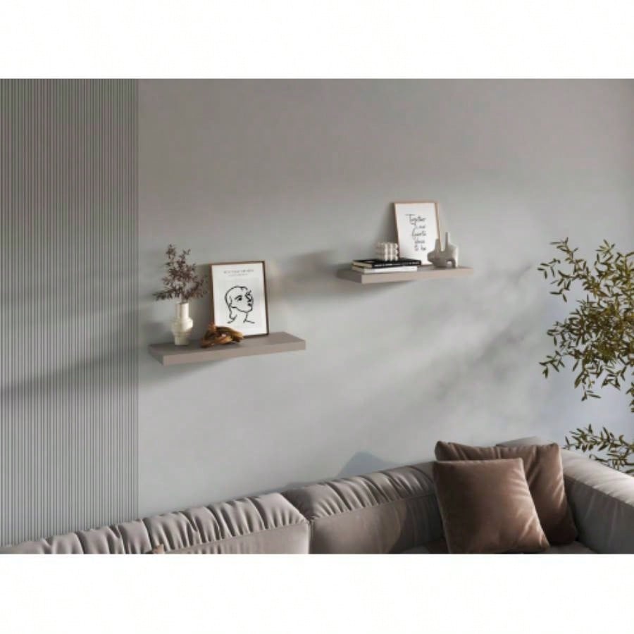 Floating Shelves 1.50 H, 2 Shelves, Taupe