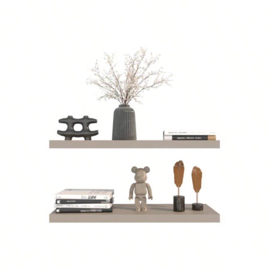 Floating Shelves 1.50 H, 2 Shelves, Taupe