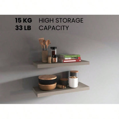 Floating Shelves 1.50 H, 2 Shelves, Taupe