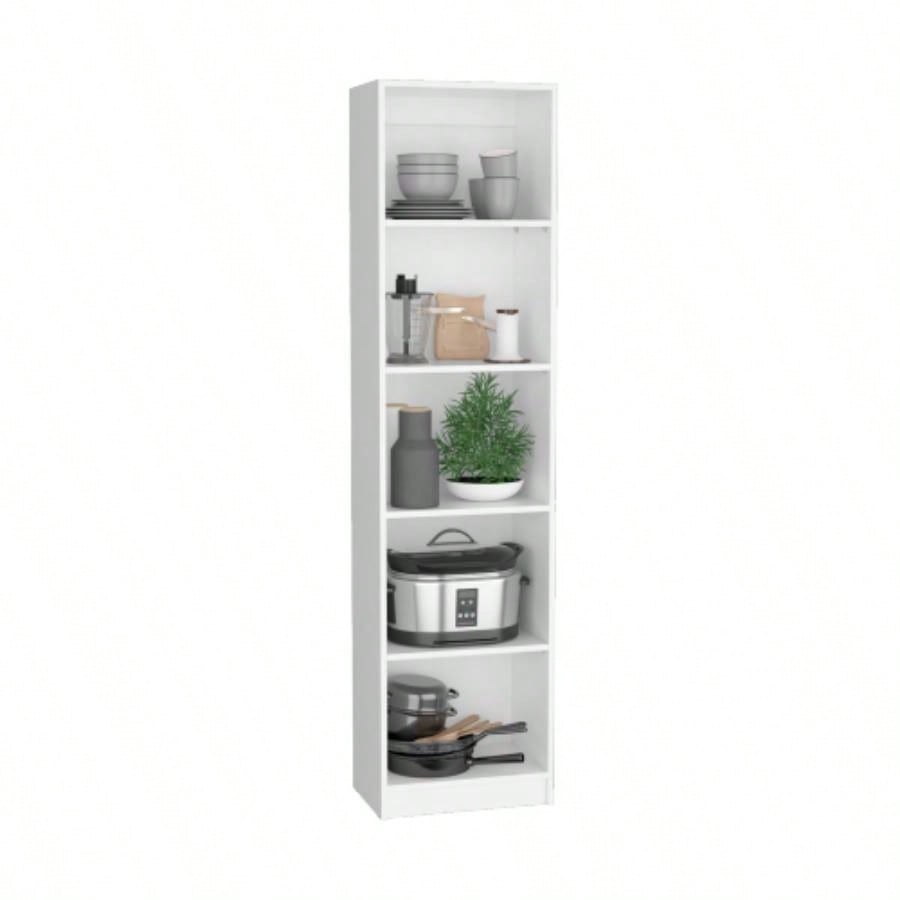 Clawson 4 Piece Living Room Set with 4 Bookcases, White