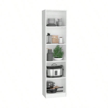 Clawson 4 Piece Living Room Set with 4 Bookcases, White