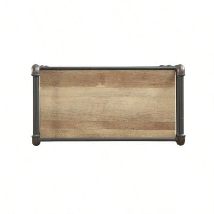 Itzel Antique Oak Sandy Gray Bookshelf
