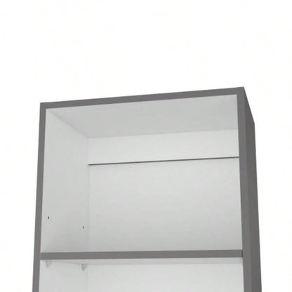 Bookcase XS Benzoni, Office, Matt Gray/ White