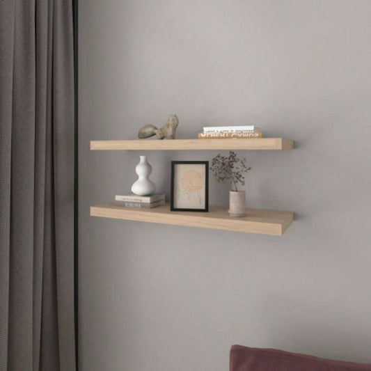 Floating Shelf, Living Room, Light Pine
