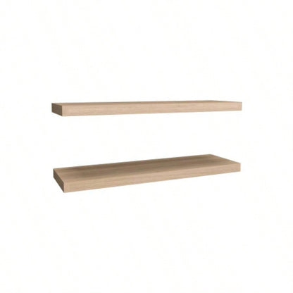 Floating Shelf, Living Room, Light Pine