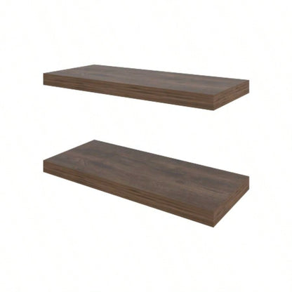 FM FURNITURE Iva Floating shelf in melamine, Gray Walnut