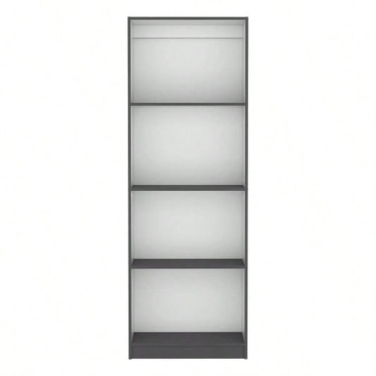 Bookcase Benzoni, Office, Matt Gray/ White